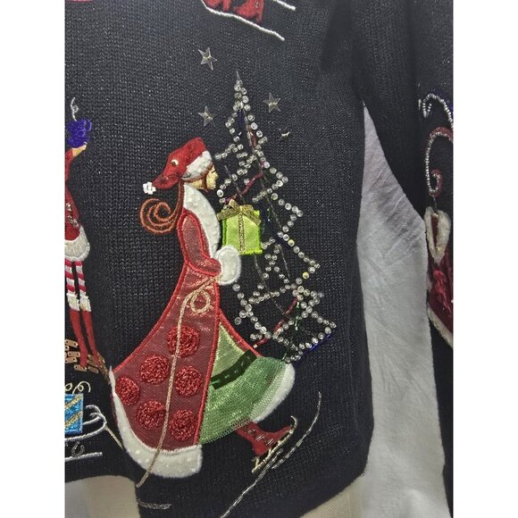 Design Options Philip & Jane Gordon Chic Christmas Cardigan Sweater Size L - Picture 15 of 16